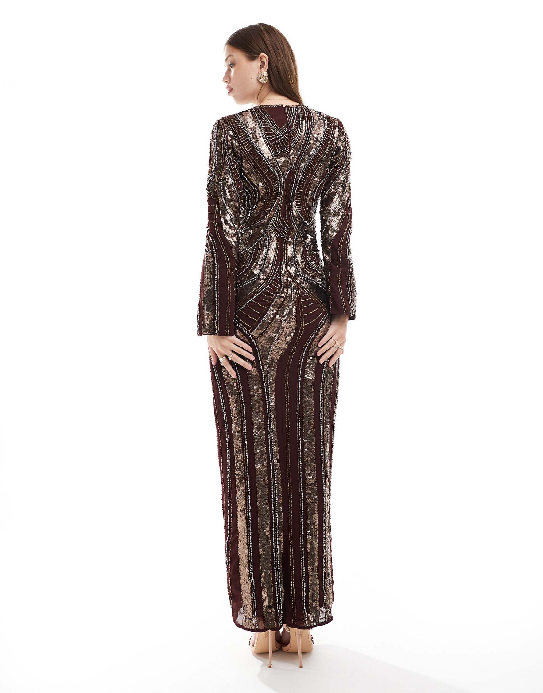Rochie Burgundy Glamour - imagine 3