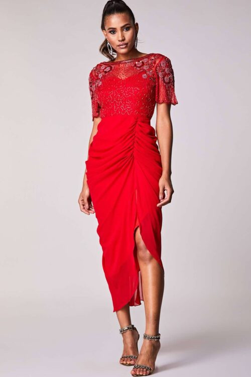 Rochie Eleganță Rubinie