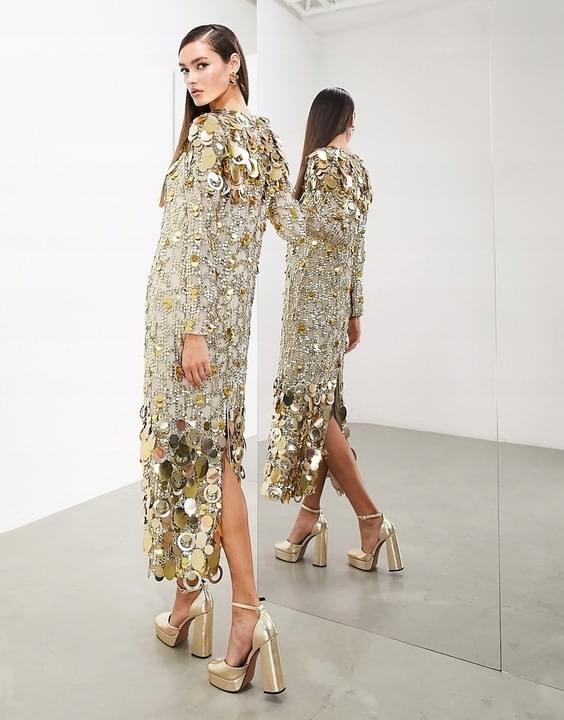 Rochie Midi Glamour „Aurora” - imagine 2