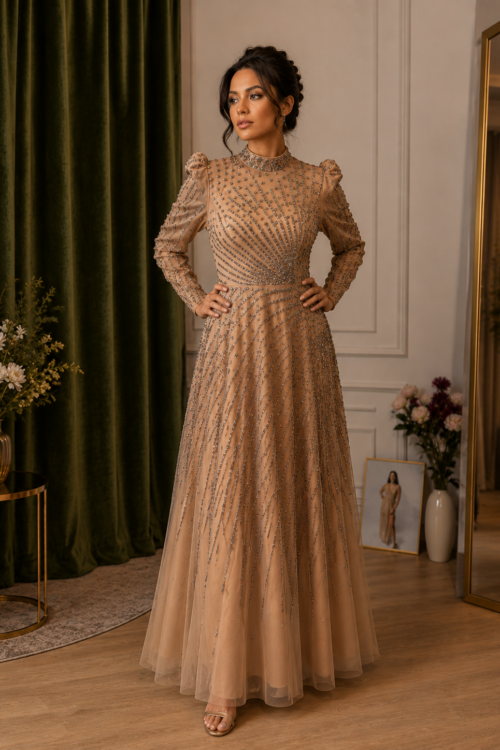 Rochie Golden Stardust Elegance