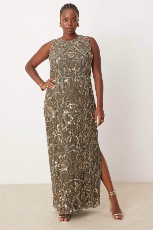 Rochie Golden Empire Elegance – Luxury
