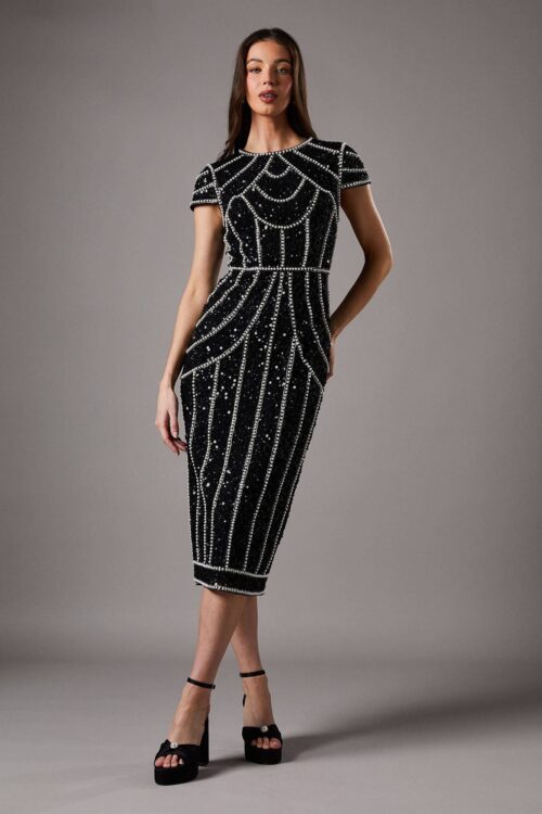 Rochie Midnight Crystal Elegance